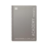 ΤΕΤΡΑΔΙΟ ΣΠΙΡΑΛ ΔΥΟ 2 ΘΕΜΑΤΩΝ 17x24 B5 ACADEMIC METALLIC ΤΥΠΟΤΡΑΣΤ - Image 5