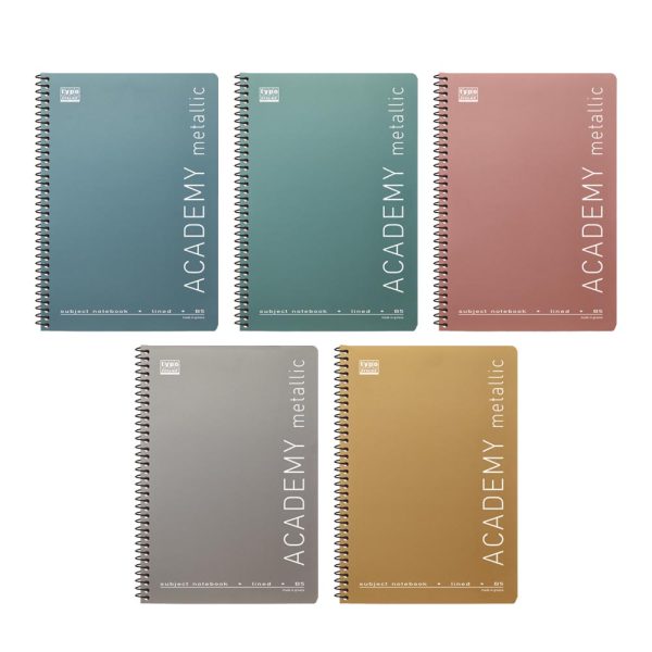ΤΕΤΡΑΔΙΟ ΣΠΙΡΑΛ ΔΥΟ 2 ΘΕΜΑΤΩΝ 17x24 B5 ACADEMIC METALLIC ΤΥΠΟΤΡΑΣΤ