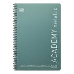 ΤΕΤΡΑΔΙΟ ΣΠΙΡΑΛ ΔΥΟ 2 ΘΕΜΑΤΩΝ 21x29 A4 ACADEMIC METALLIC ΤΥΠΟΤΡΑΣΤ - Image 3