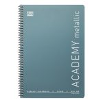 ΤΕΤΡΑΔΙΟ ΣΠΙΡΑΛ ΔΥΟ 2 ΘΕΜΑΤΩΝ 21x29 A4 ACADEMIC METALLIC ΤΥΠΟΤΡΑΣΤ - Image 2