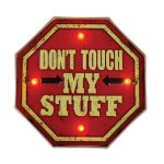 ΦΩΤΙΣΤΙΚΟ ΔΙΑΚΟΣΜΗΤΙΚΟ RETRO METAL SIGN LED DON'T TOUCH MY STUFF FOREVER LIGHT - Image 2