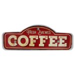 ΦΩΤΙΣΤΙΚΟ ΔΙΑΚΟΣΜΗΤΙΚΟ RETRO METAL SIGN LED FRESH BREWED COFFEE FOREVER LIGHT - Image 3