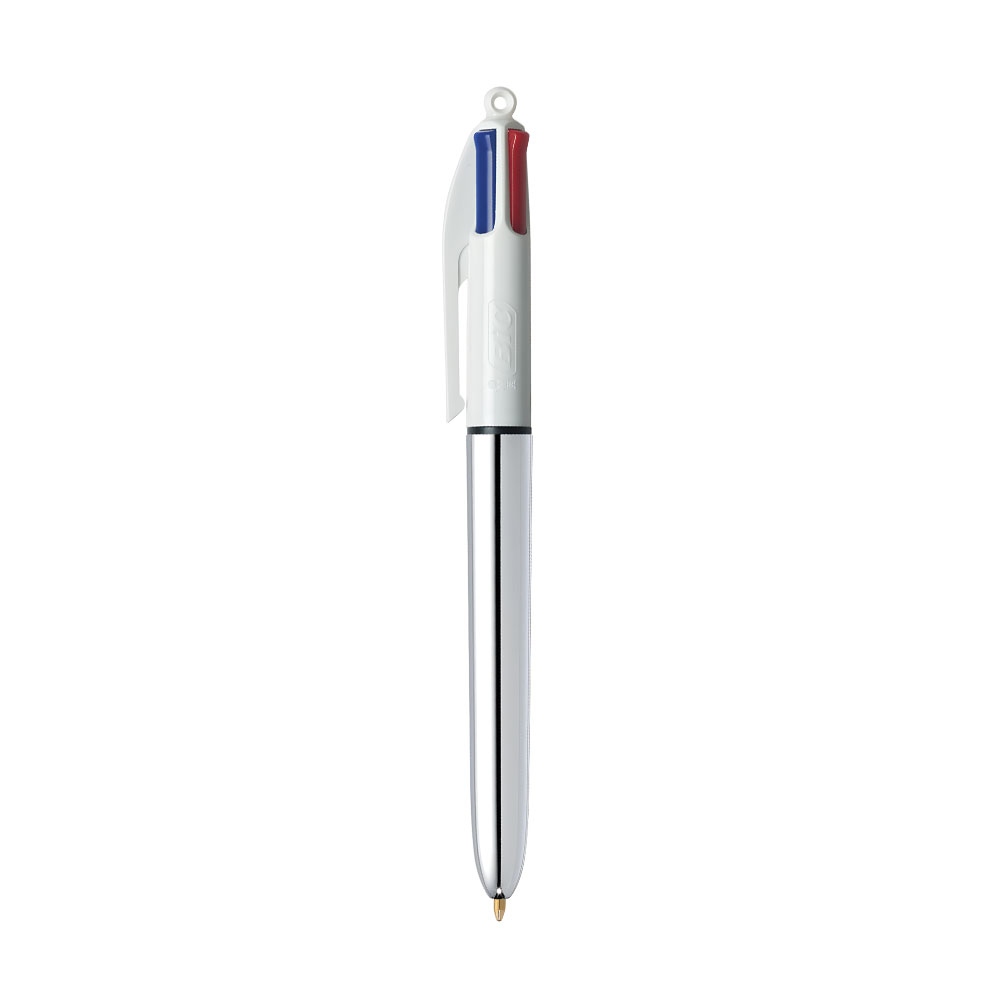 stylo-4-colours-shine-1-0mm-metalliko-asimi-silver-4-chromata-bic ΣΤΥΛΟ 4 COLOURS SHINE 1.0mm ΜΕΤΑΛΛΙΚΟ ΑΣΗΜΙ SILVER 4 ΧΡΩΜΑΤΑ BIC - Image 1