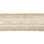 ΚΟΡΔΕΛΑ ΛΙΝΑΤΣΑ ΜΕ ΛΕΥΚΗ ΔΑΝΤΕΛΑ 5CM X 5M (TJ1) PARTYDECO - Image 2