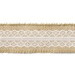 ΚΟΡΔΕΛΑ ΛΙΝΑΤΣΑ ΜΕ ΛΕΥΚΗ ΔΑΝΤΕΛΑ 5CM X 5M (TJ4-5) PARTYDECO - Image 2