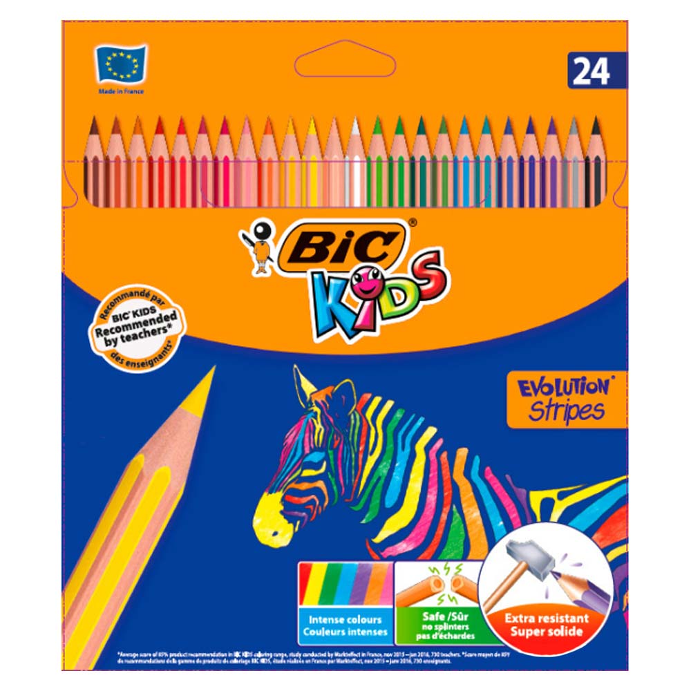 xylobogies-evolution-stripes-24-temachia-diafora-chromata-kids-bic ΞΥΛΟΜΠΟΓΙΕΣ EVOLUTION STRIPES 24 ΤΕΜΑΧΙΑ ΔΙΑΦΟΡΑ ΧΡΩΜΑΤΑ KIDS BIC - Image 1