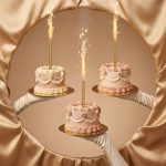 CAKE FOUNTAINS ΦΟΝΤΑΝΑ ΤΟΥΡΤΑΣ ΧΡΥΣΗ 18cm (FT4-18-1) PARTYDECO - Image 3