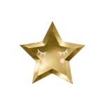 ΧΑΡΤΙΝΑ ΠΙΑΤΑ ΑΣΤΕΡΙ LITTLE STAR 27cm ΧΡΥΣΑ (6 ΤΕΜ) PARTYDECO
