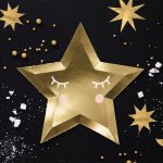 ΧΑΡΤΙΝΑ ΠΙΑΤΑ ΑΣΤΕΡΙ LITTLE STAR 27cm ΧΡΥΣΑ (6 ΤΕΜ) PARTYDECO - Image 4