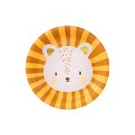 ΧΑΡΤΙΝΑ ΠΙΑΤΑ ΛΙΟΝΤΑΡΑΚΙ LEO 18cm (6 ΤΕΜ) PARTYDECO