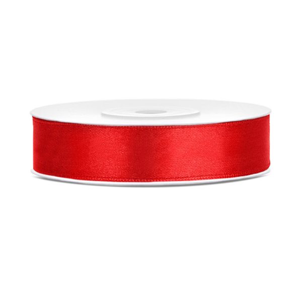 ΚΟΡΔΕΛΑ ΣΑΤΕΝ ΚΟΚΚΙΝΗ RED 12MM X 25M (TS12-007) PARTYDECO
