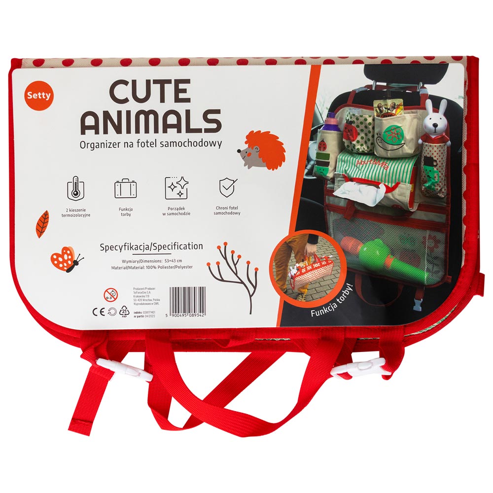 organotis-kathismatos-avtokinitou-kokkino-cute-animals-red-53x43cm-setty ΟΡΓΑΝΩΤΗΣ ΚΑΘΙΣΜΑΤΟΣ ΑΥΤΟΚΙΝΗΤΟΥ ΚΟΚΚΙΝΟ CUTE ANIMALS RED 53X43CM SETTY - Image 1