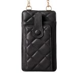 ΤΣΑΝΤΑΚΙ ΘΗΚΗ ΚΙΝΗΤΟΥ QUILTED PHONE BAG BLACK ΜΑΥΡΟ 19X10.5X2CM TFO