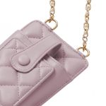 ΤΣΑΝΤΑΚΙ ΘΗΚΗ ΚΙΝΗΤΟΥ QUILTED PHONE BAG PURPLE ΜΩΒ 19X10.5X2CM TFO - Image 2