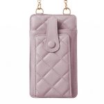 ΤΣΑΝΤΑΚΙ ΘΗΚΗ ΚΙΝΗΤΟΥ QUILTED PHONE BAG PURPLE ΜΩΒ 19X10.5X2CM TFO
