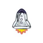 ΧΑΡΤΙΝΑ ΠΙΑΤΑ ΠΑΡΤΥ ΔΙΑΣΤΗΜΑ ΠΥΡΑΥΛΟΣ SPACE ROCKET 22.5X21.5 ΕΚ 6 ΤΜΧ TPP40 PARTYDECO