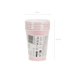ΧΑΡΤΙΝΑ ΠΟΤΗΡΙΑ ΠΑΡΤΥ ΑΠΑΛΟ ΡΟΖ LIGHT PINK 250 ML 6 ΤΜΧ KPK30-081 PARTYDECO - Image 2