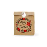 ΣΑΚΟΥΛΑ ΤΣΑΝΤΑ ΔΩΡΟΥ ΧΡΙΣΤΟΥΓΕΝΝΙΑΤΙΚΗ KRAFT MERRY LITTLE CHRISTMAS 25X11X27 ΕΚ 3 ΤΜΧ KFT20 PARTYDECO - Image 5