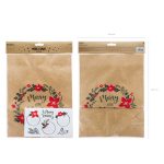 ΣΑΚΟΥΛΑ ΤΣΑΝΤΑ ΔΩΡΟΥ ΧΡΙΣΤΟΥΓΕΝΝΙΑΤΙΚΗ KRAFT MERRY LITTLE CHRISTMAS 25X11X27 ΕΚ 3 ΤΜΧ KFT20 PARTYDECO - Image 2